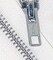 12" Jacket Zipper, YKK #5 Aluminum Metal ~ Medium Weight ~ Separating ~ 501 White (1 Zipper/pack)